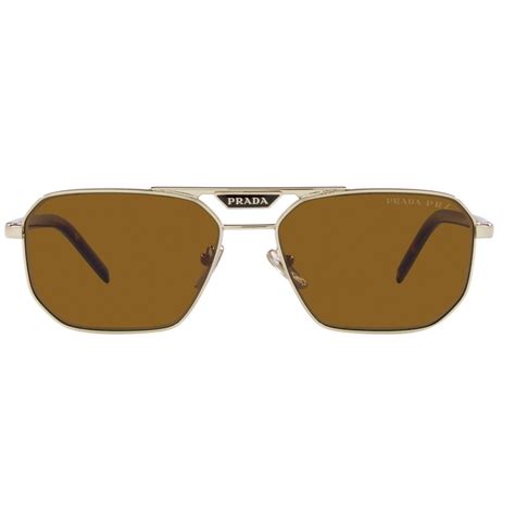 Prada™ PR 58YS ZVN5Y1 57 Pale Gold Sunglasses.